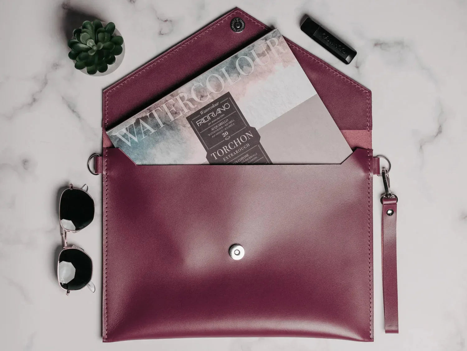 Leather Envelope Clutch – A4 Document Holder