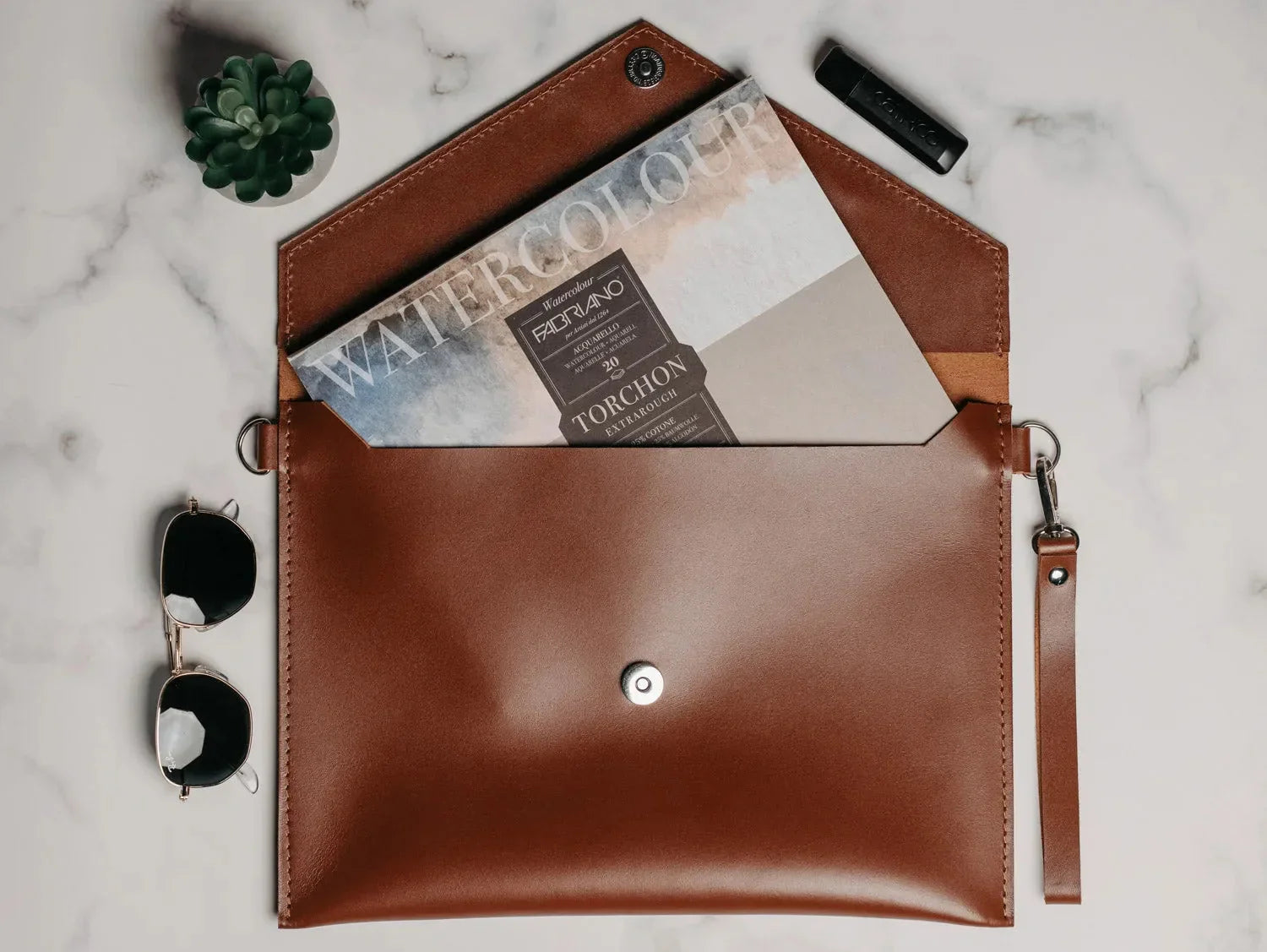 Leather Envelope Clutch – A4 Document Holder