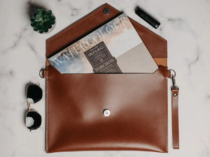 Leather Envelope Clutch – A4 Document Holder