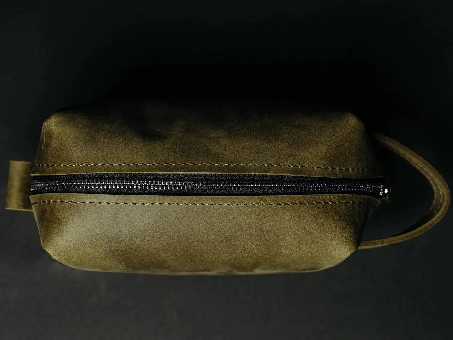 Waxed Matte Leather Dopp Kit – Travel Organizer