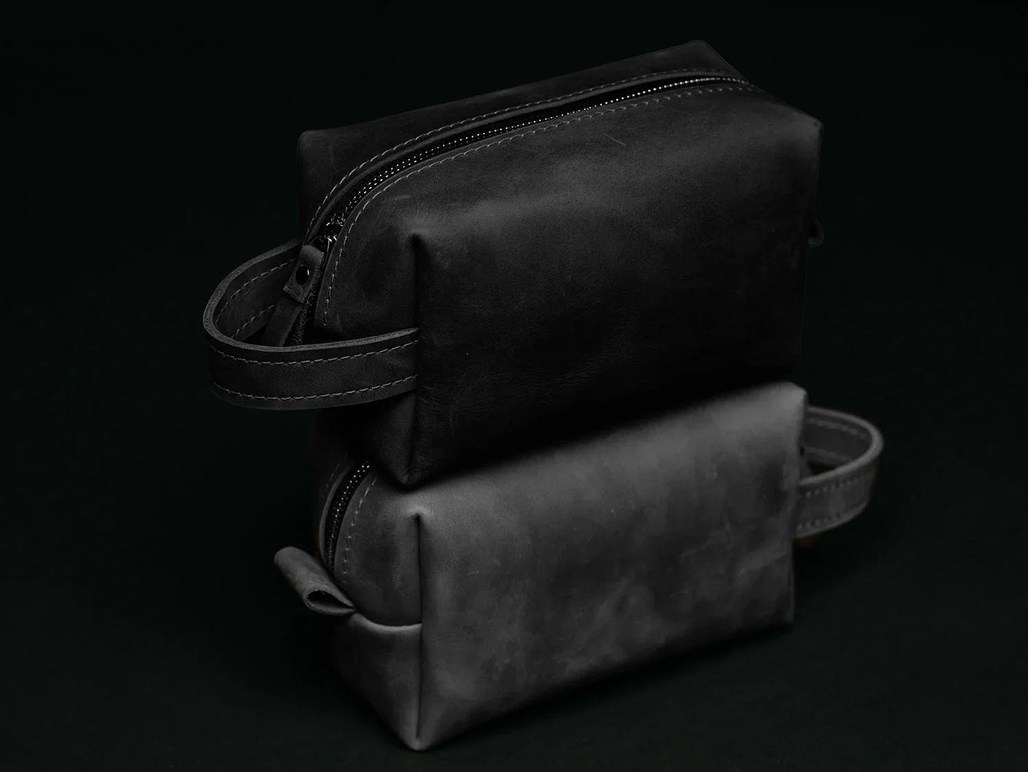 Waxed Matte Leather Dopp Kit – Travel Organizer
