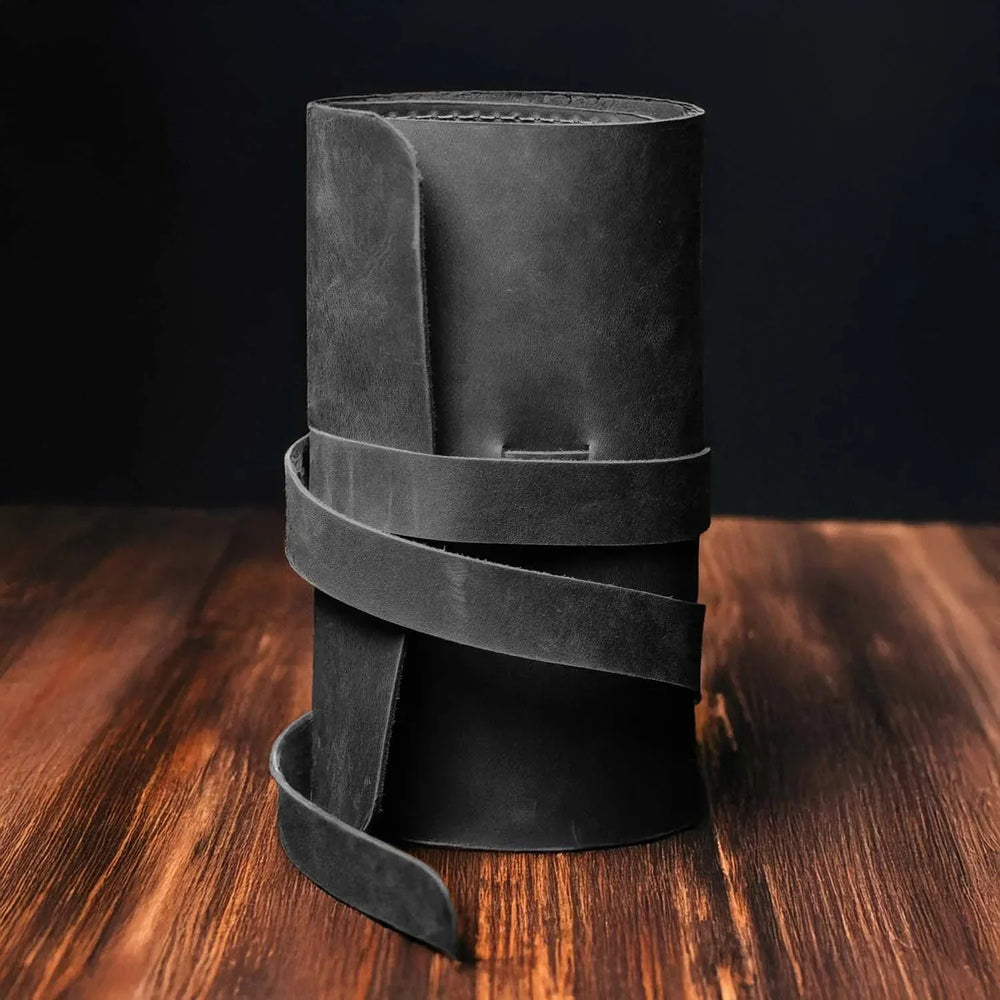 Waxed Leather Roll-Up Organizer – Cables & Tools Wrap