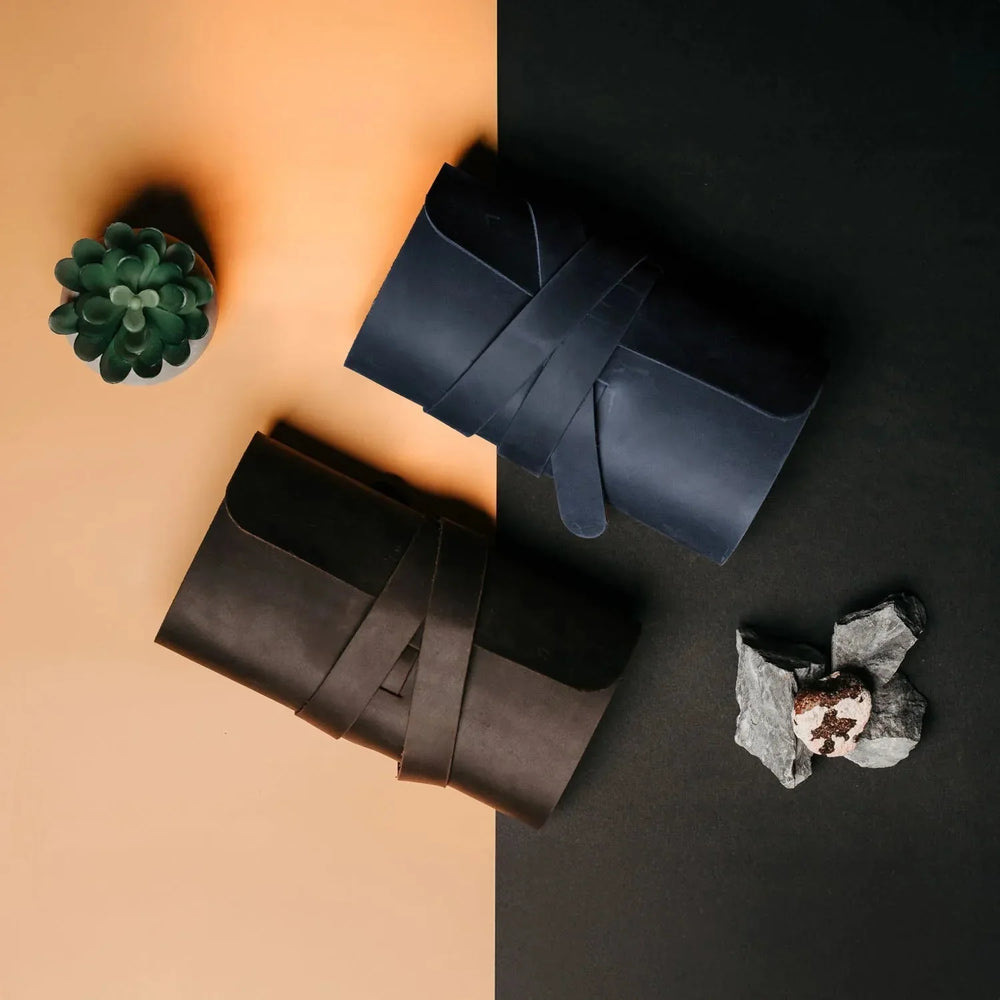 Waxed Leather Roll-Up Organizer – Cables & Tools Wrap