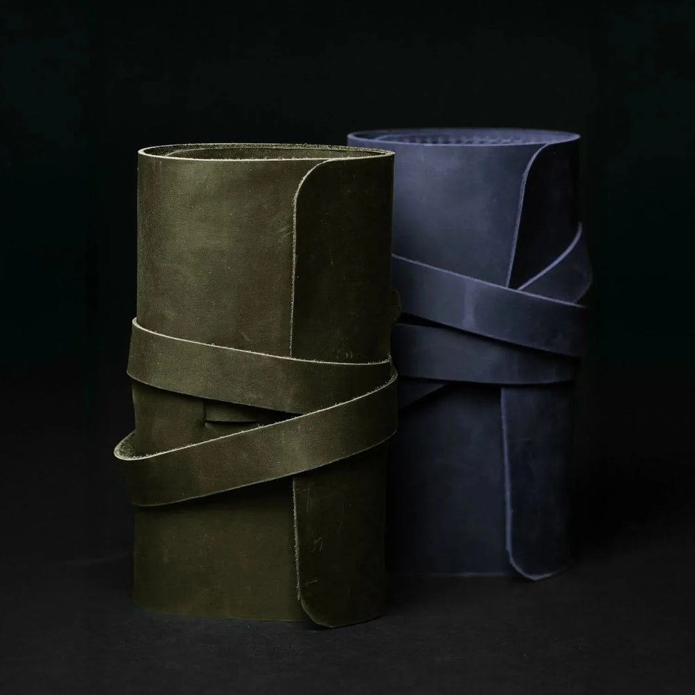 Waxed Leather Roll-Up Organizer – Cables & Tools Wrap