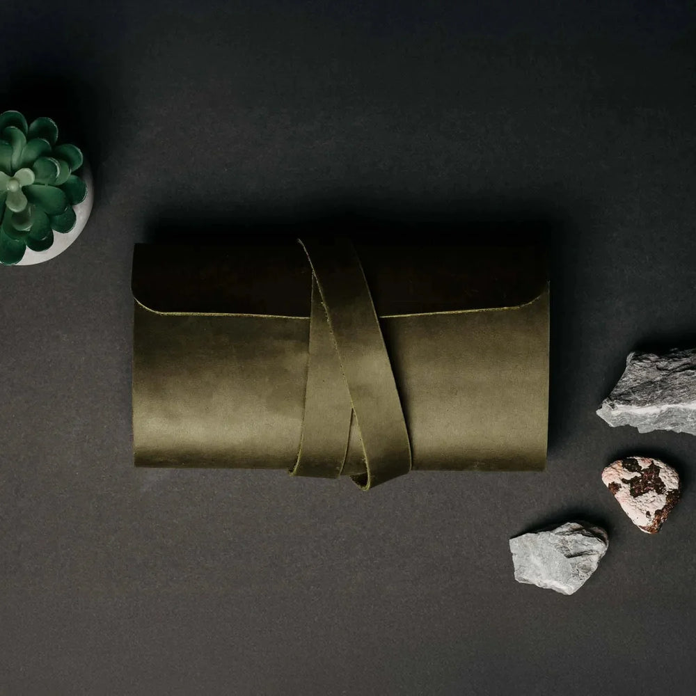 Waxed Leather Roll-Up Organizer – Cables & Tools Wrap