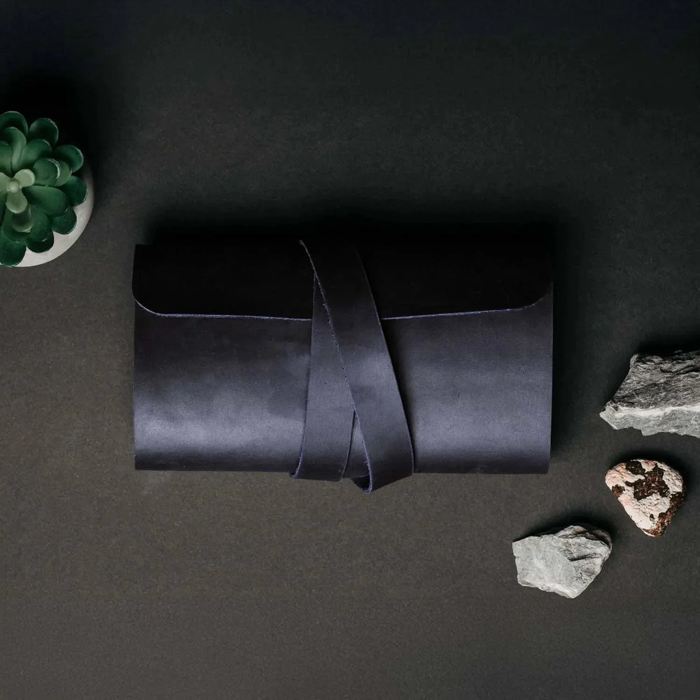 Waxed Leather Roll-Up Organizer – Cables & Tools Wrap