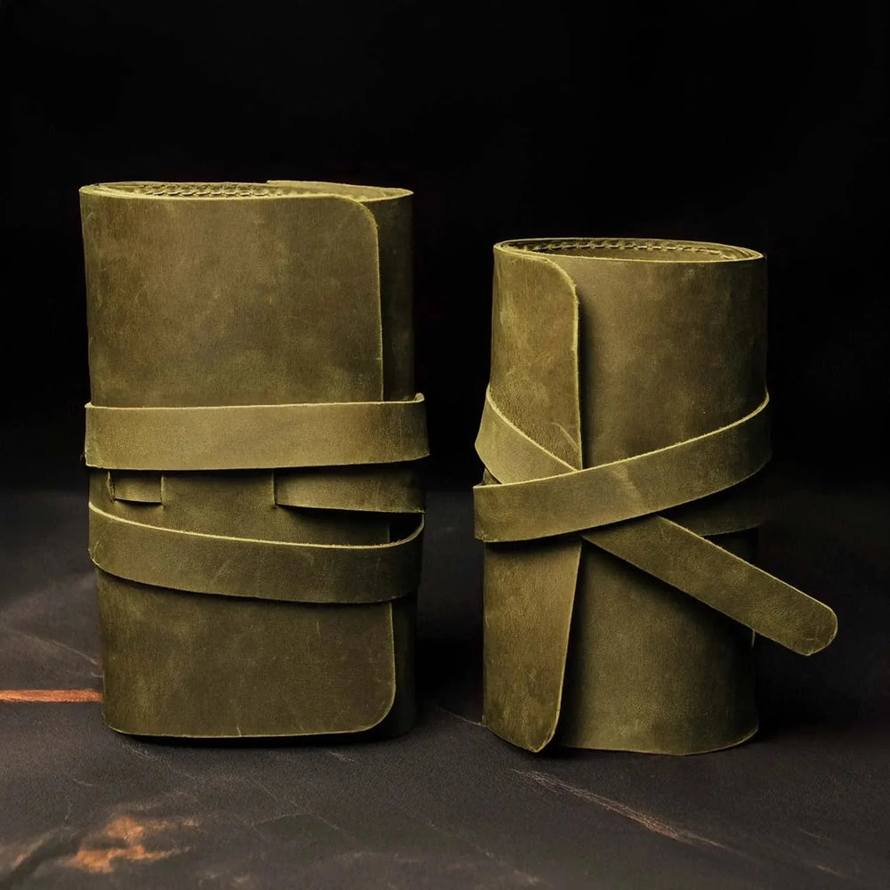 Waxed Leather Roll-Up Organizer – Cables & Tools Wrap