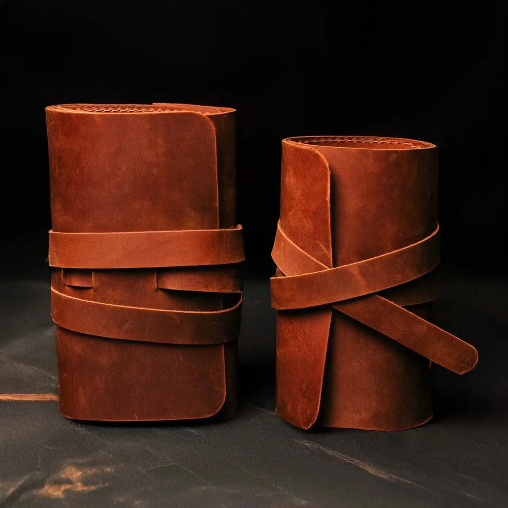 Waxed Leather Roll-Up Organizer – Cables & Tools Wrap