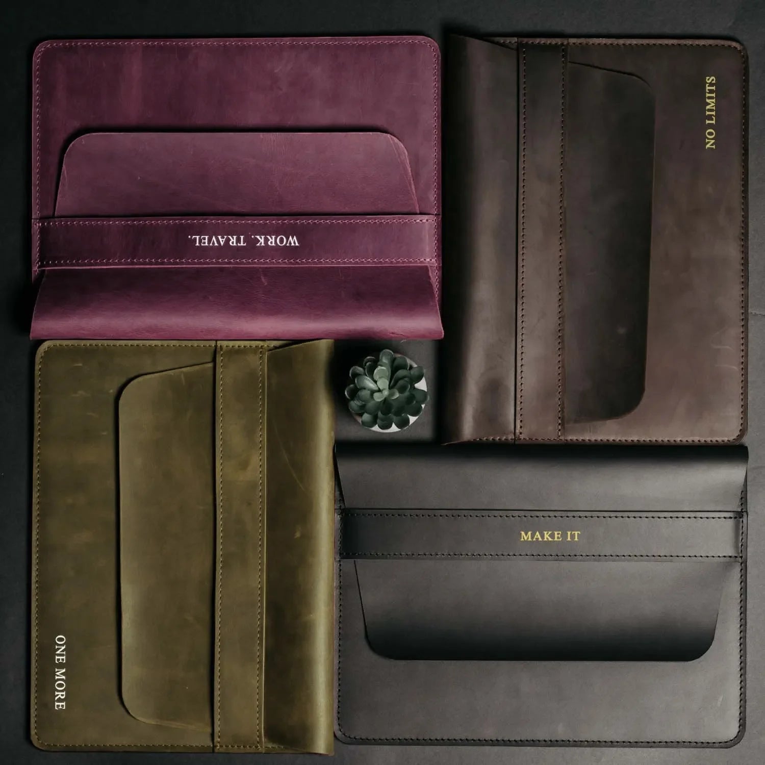 Distressed Leather Laptop Sleeve for MacBook – Aesthetic & All Sizes