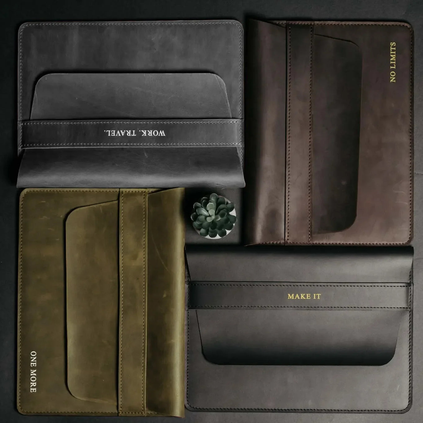 Distressed Leather Laptop Sleeve for MacBook – Aesthetic & All Sizes