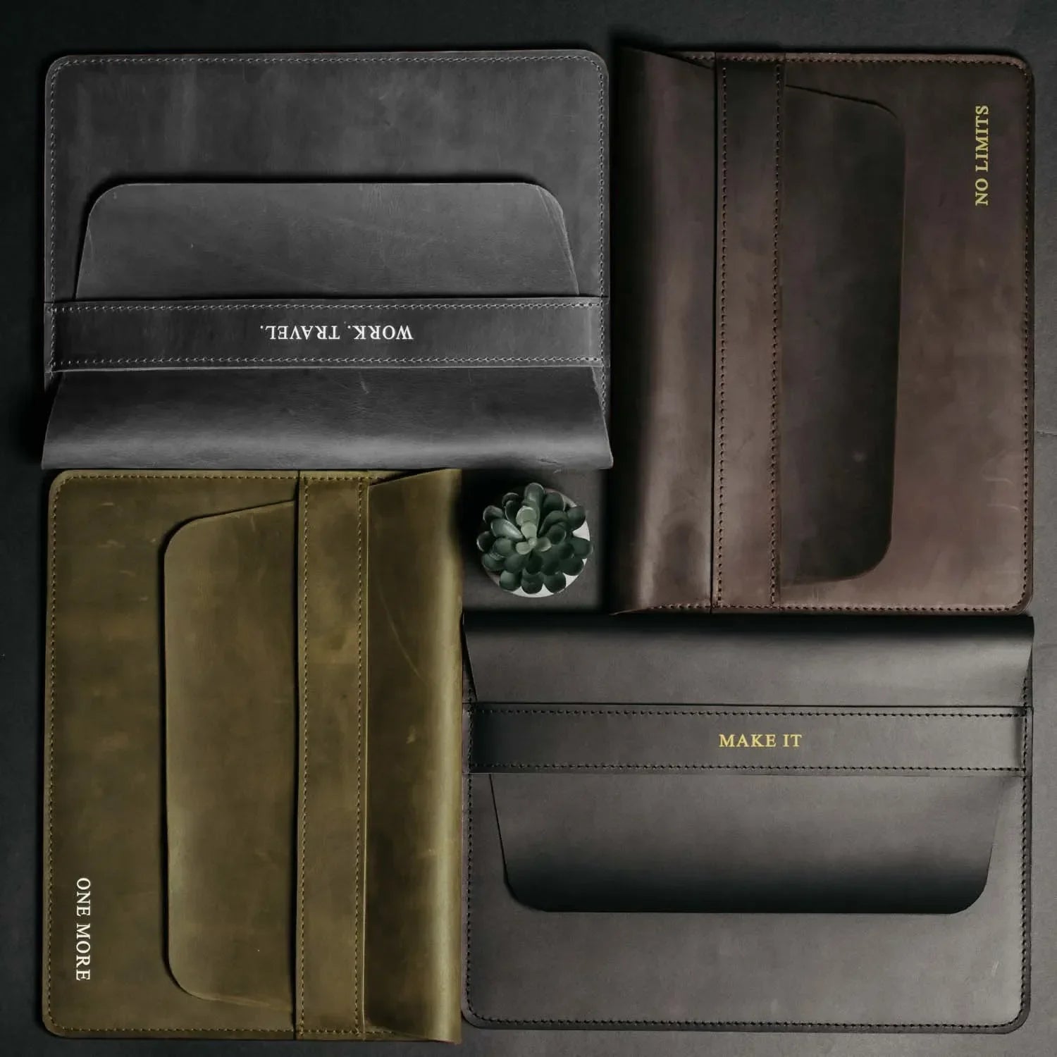 Distressed Leather Laptop Sleeve for MacBook – Aesthetic & All Sizes