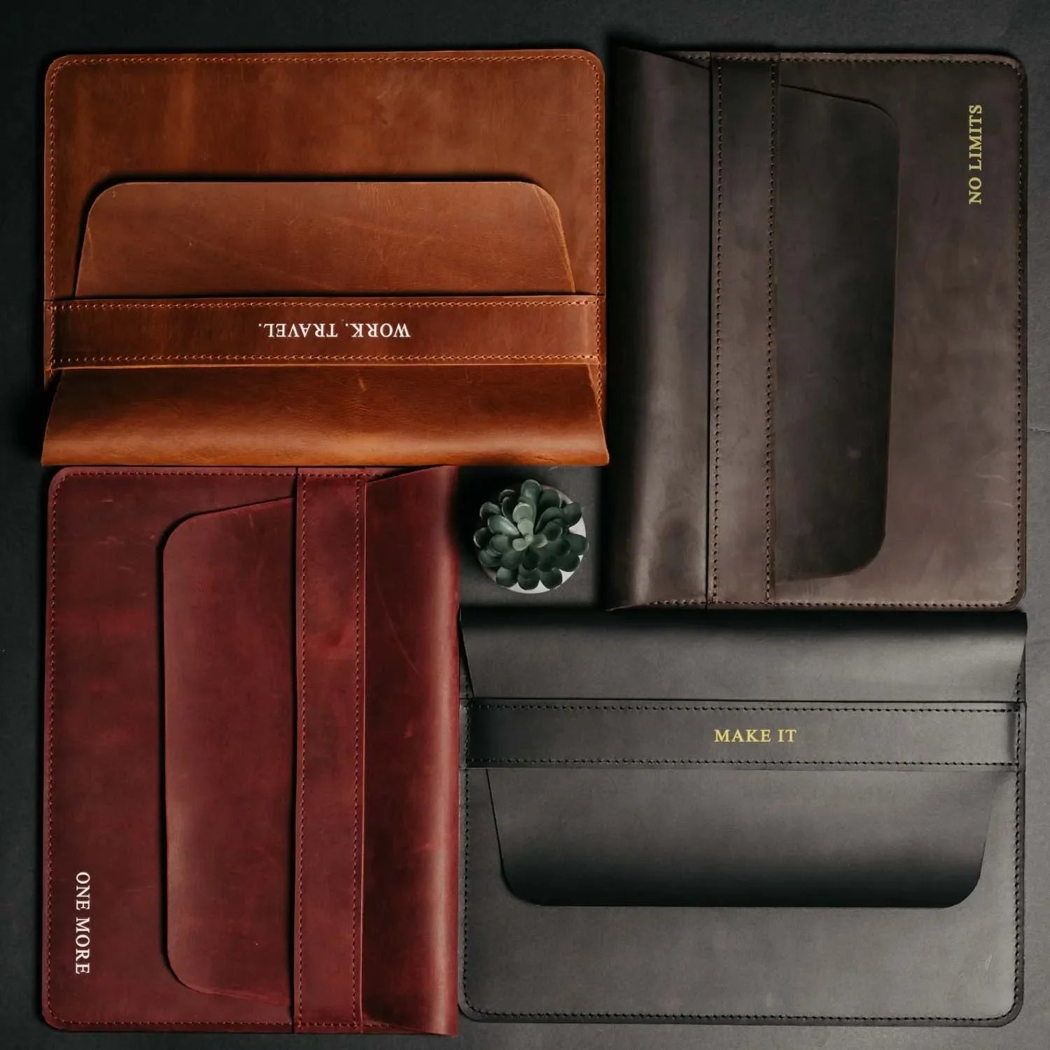 Distressed Leather Laptop Sleeve for MacBook – Aesthetic & All Sizes