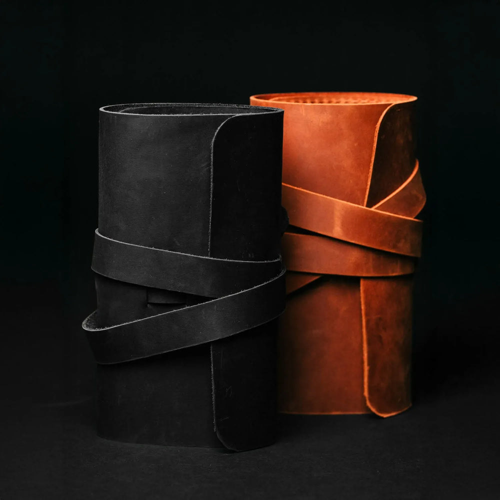 Waxed Leather Roll-Up Organizer – Cables & Tools Wrap