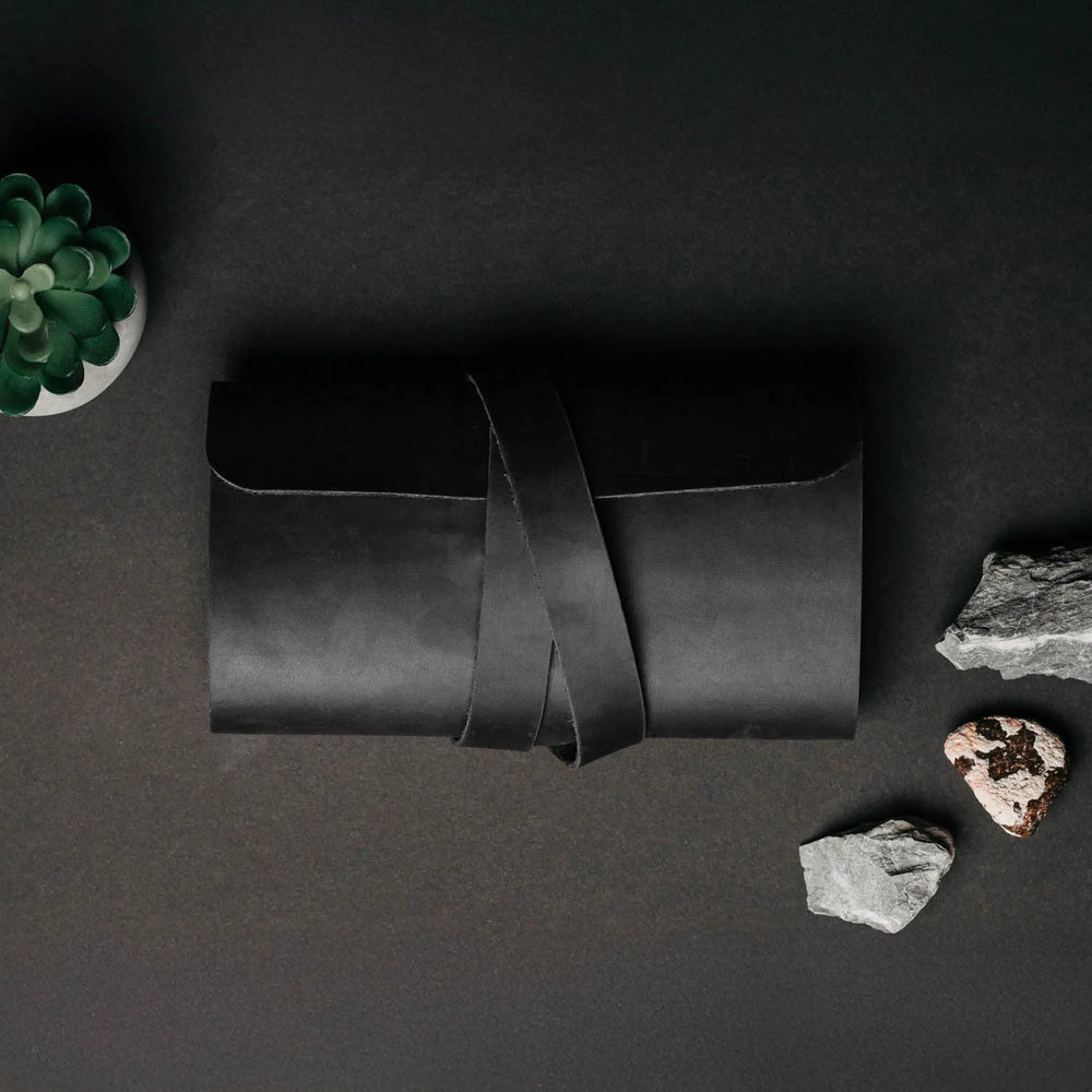 Waxed Leather Roll-Up Organizer – Cables & Tools Wrap