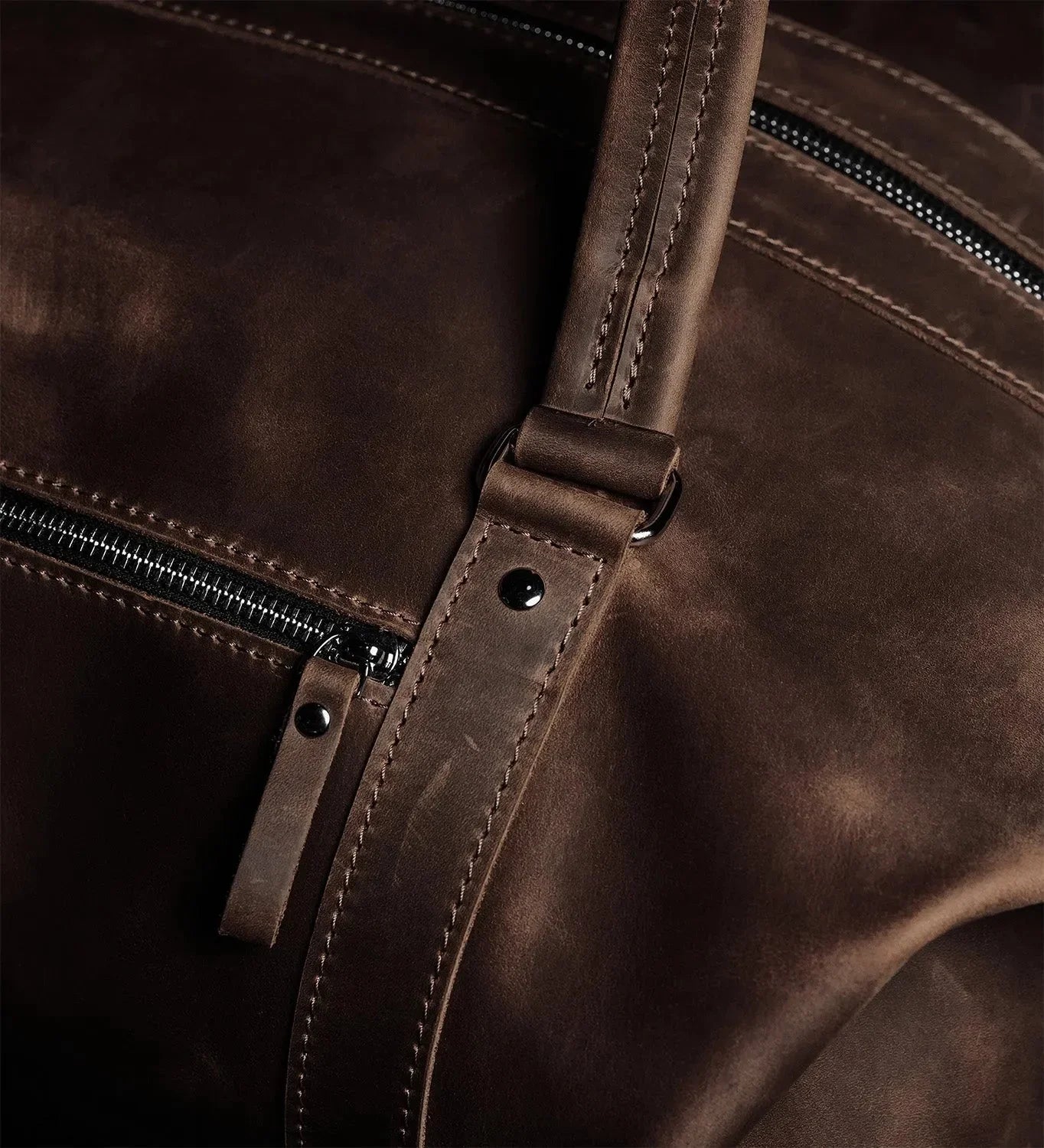 Handmade Distressed Leather Duffel – Travel Bag for Men | Stout M/L