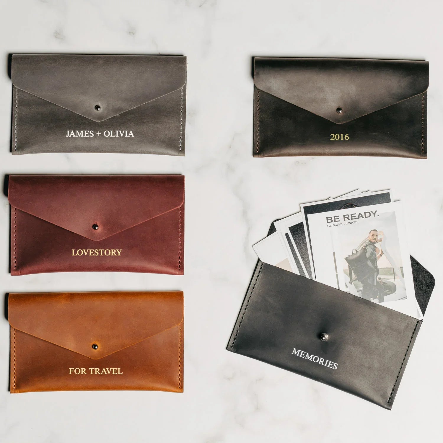 Leather Envelope Folder A6 for  Wedding & Family Photos