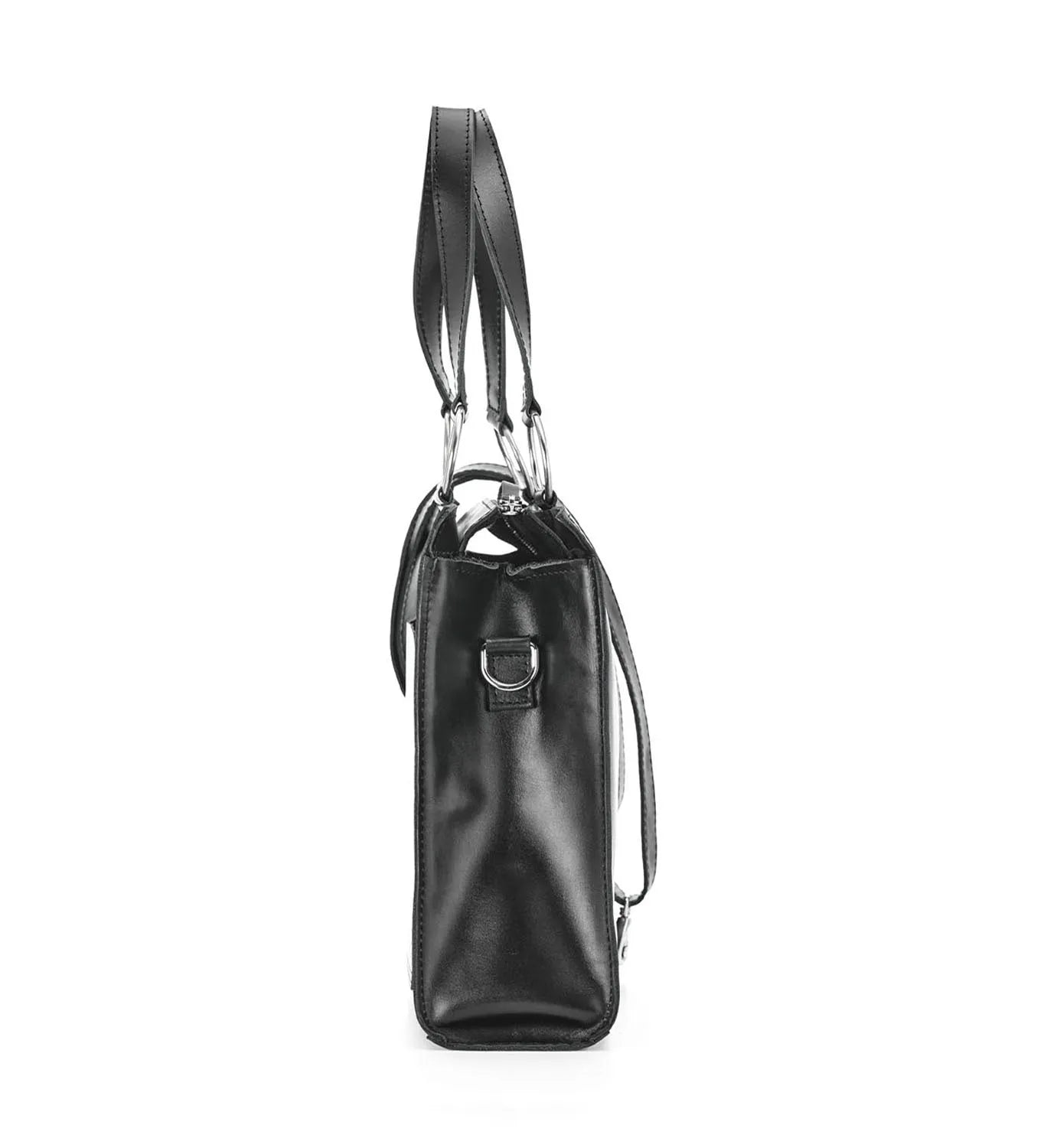 Smooth Leather Tote Bag with Handle | Confident