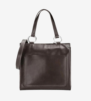 Smooth Leather Tote Bag with Handle | Confident