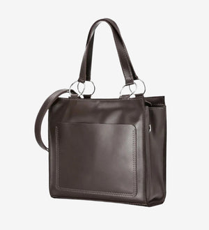 Smooth Leather Tote Bag with Handle | Confident