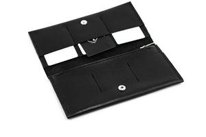 Long Smooth Leather Wallet with Handle