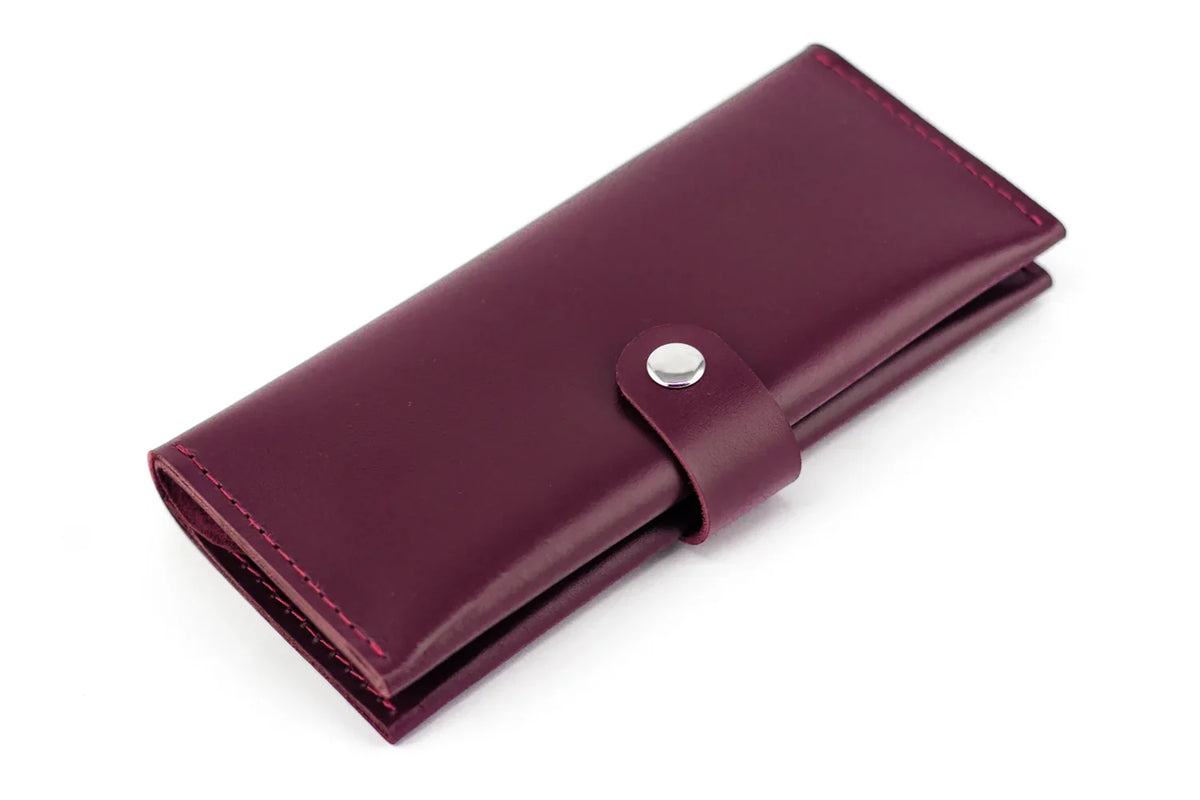 Classic Long Wallet – Smooth Leather & Snap Button