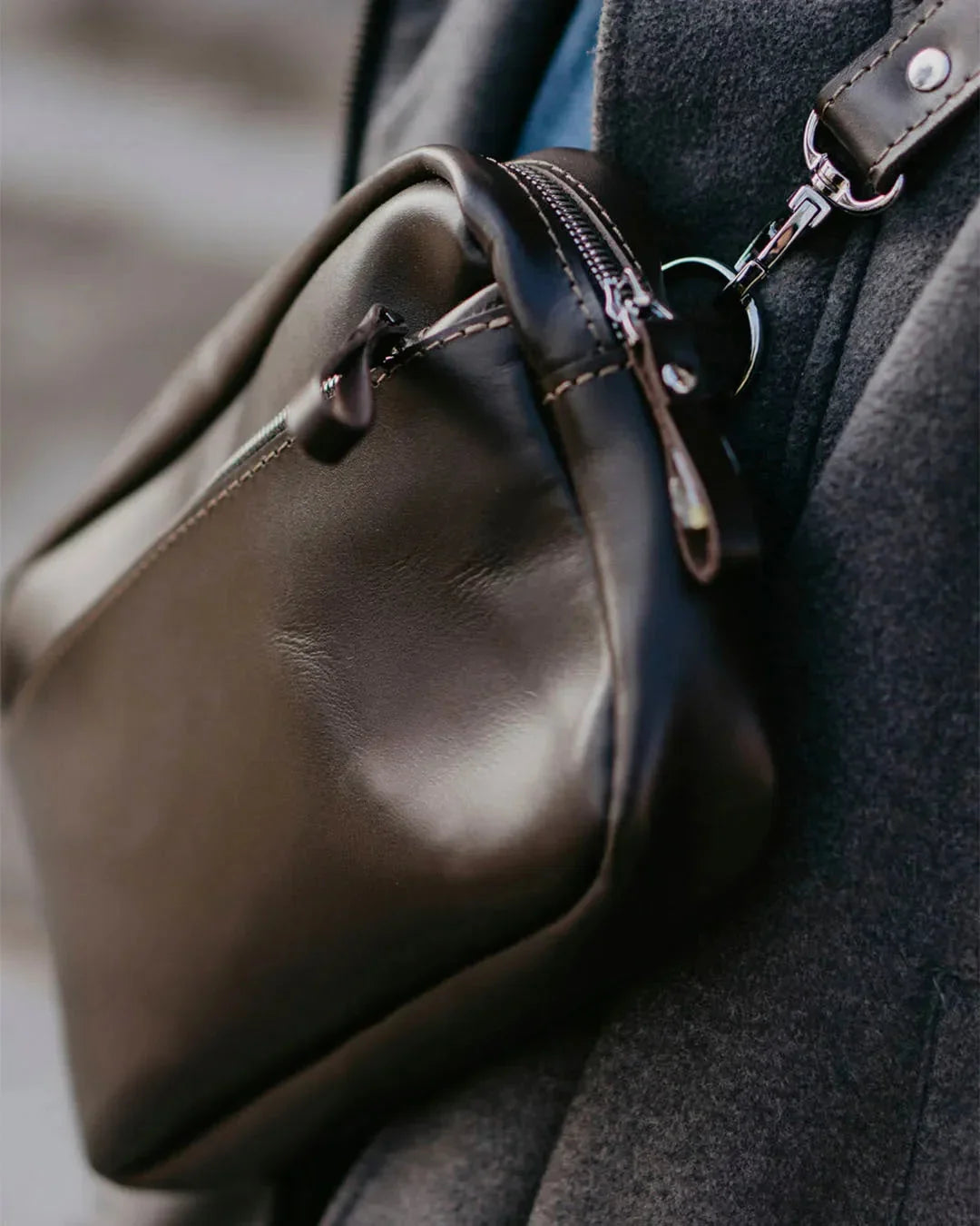 Zippered Leather Crossbody & Waist Bag | Orson