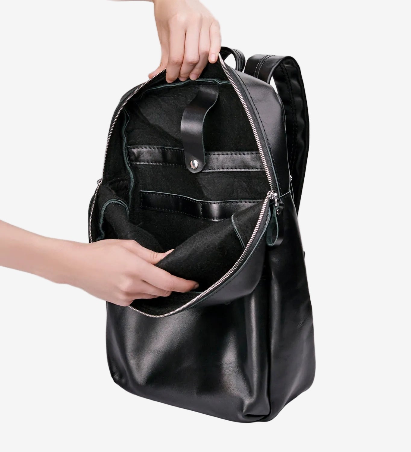 backpack womens leather black everyday Smooth Leather Backpack for Everyday – fits Laptop 15.6/17''
