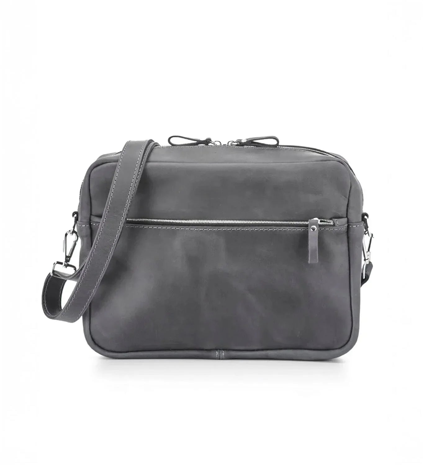 Everyday Leather Messenger with Zip | Squad