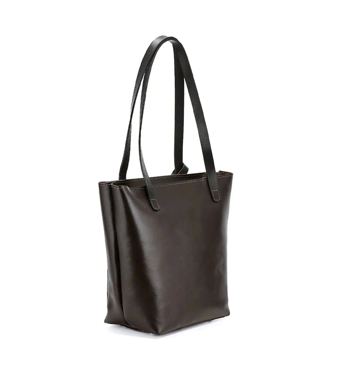 Everyday Smooth Leather Tote Bag with Pouch Inside