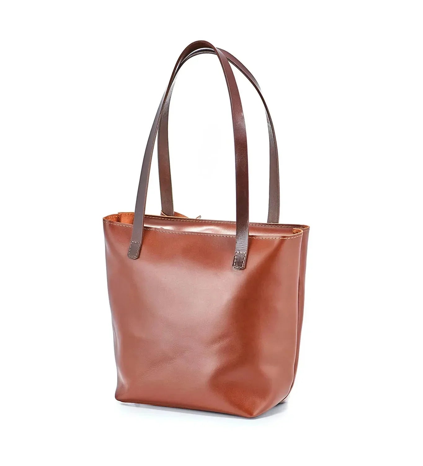Everyday Smooth Leather Tote Bag with Pouch Inside