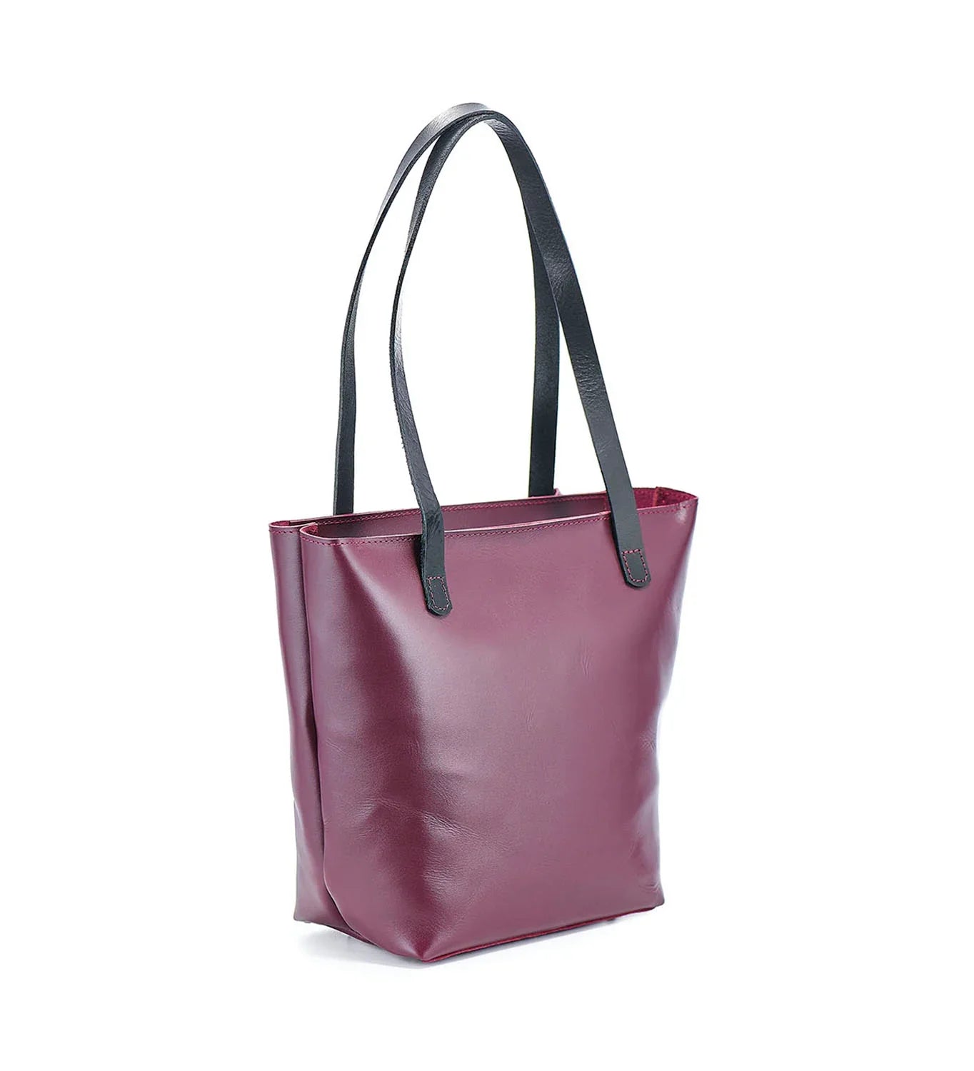 Everyday Smooth Leather Tote Bag with Pouch Inside