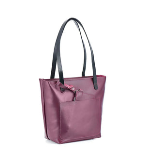 Everyday Smooth Leather Tote Bag with Pouch Inside