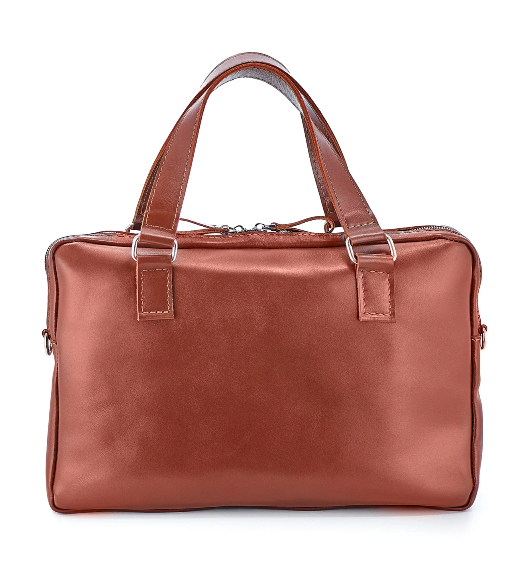 Leather Laptop Briefcase with Organizer – Smooth Finish